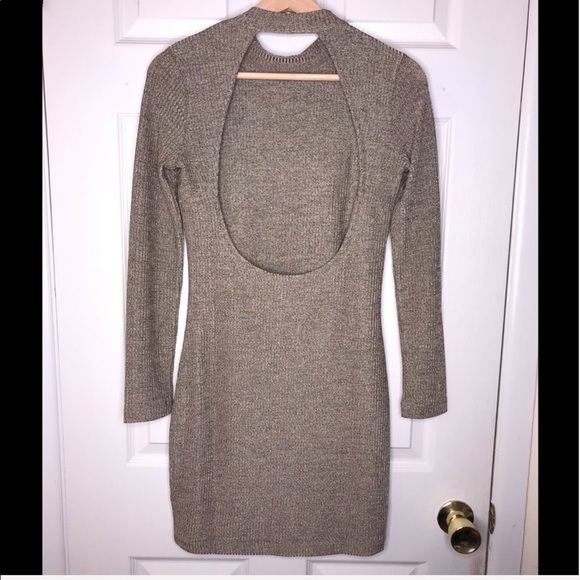 CAPULET Gold Ribbed Bodycon Dress - Picture 5 of 7